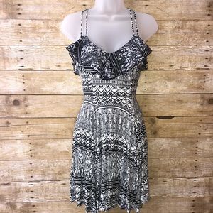 Jessica Simpson Patterned Fit & Flare Dress Size S